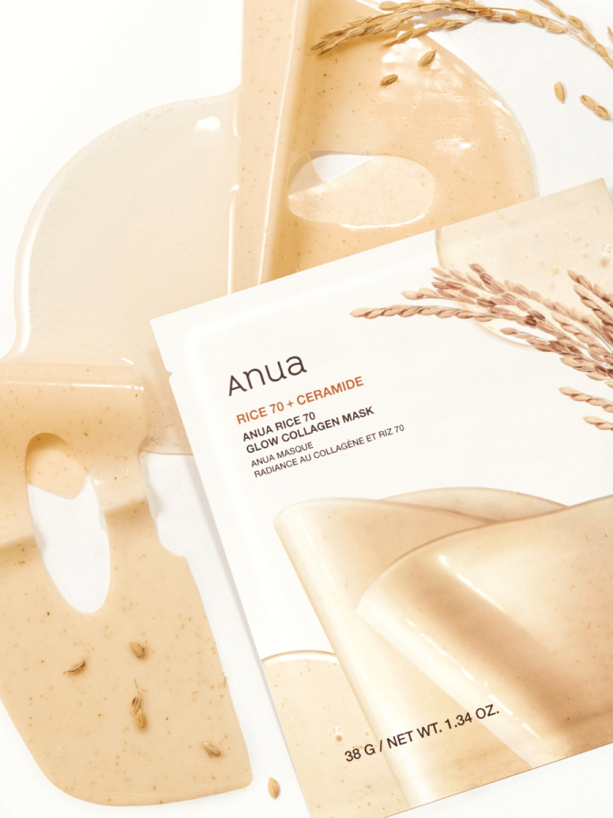 Укрепляющая гидрогелевая маска с экстрактом риса ANUA Rice 70 Glow Collagen Mask