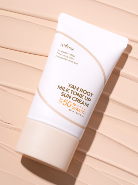 Минеральный солнцезащитный крем с экстрактом корня ямса IsNtree Yam Root Milk Tone Up Sun Cream SPF50+ PA++++ Минеральный солнцезащитный крем с экстрактом корня ямса IsNtree Yam Root Milk Tone Up Sun Cream SPF50+ PA++++