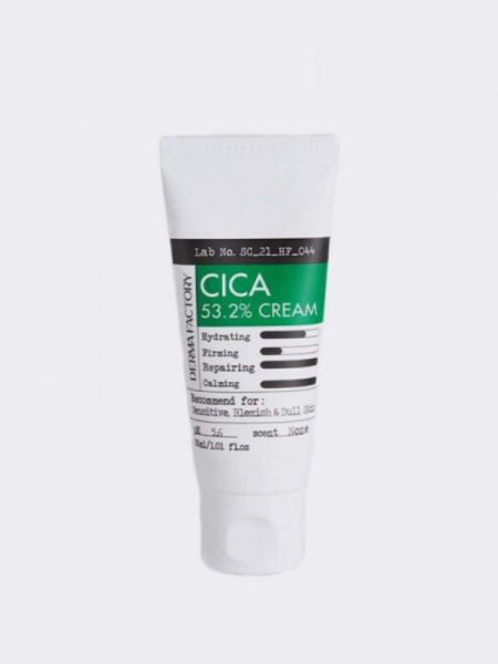 Успокаивающий крем для лица с экстрактом центеллы азиатской Derma Factory Cica 53.2% Cream Успокаивающий крем для лица с экстрактом центеллы азиатской Derma Factory Cica 53.2% Cream
