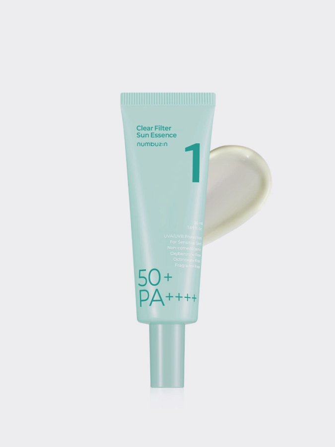 Успокаивающий солнцезащитный флюид Numbuzin No.1 Clear Filter Sun Essence SPF50+ PA++++