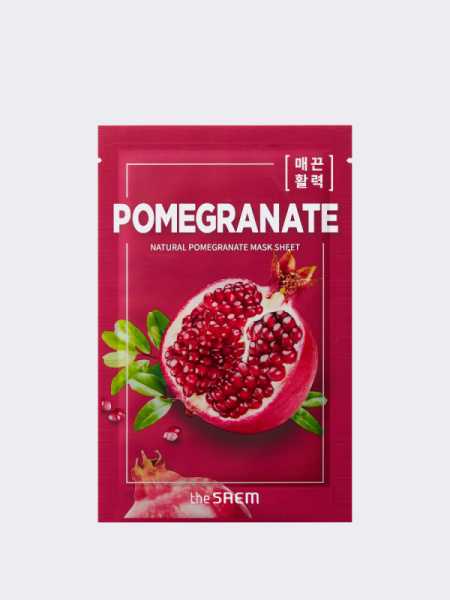 Питательная тканевая маска для лица с экстрактом граната The Saem Natural Pomegranate Mask Sheet Питательная тканевая маска для лица с экстрактом граната The Saem Natural Pomegranate Mask Sheet