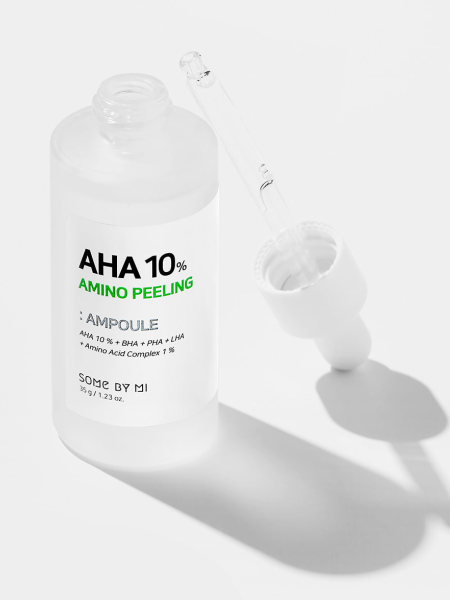 Отшелушивающая амино-сыворотка с комплексом кислот Some By Mi AHA 10% Amino Peeling Ampoule Отшелушивающая амино-сыворотка с комплексом кислот Some By Mi AHA 10% Amino Peeling Ampoule