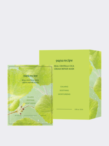 Набор восстанавливающих тканевых масок с экстрактом центеллы Papa Recipe Real Centella Cica Cream Repair Mask Набор восстанавливающих тканевых масок с экстрактом центеллы Papa Recipe Real Centella Cica Cream Repair Mask