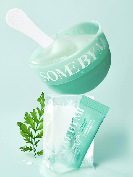 Успокаивающая маска-щербет со спирулиной и ПДРН Some By Mi Spirulina PDRN Soothing Sherbet Mask