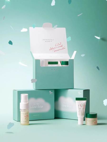Набор миниатюр для ровного тона кожи с ниацинамидом AXIS-Y The Mini Glow Trio
