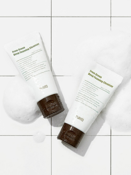 Слабокислотная пенка с центеллой и зеленым чаем Purito From Green Deep Foaming Cleanser Слабокислотная пенка с центеллой и зеленым чаем Purito From Green Deep Foaming Cleanser