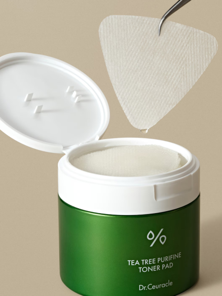 Успокаивающие тонер-диски для лица с экстрактом чайного дерева Dr.Ceuracle Tea Tree Purifine Toner Pad