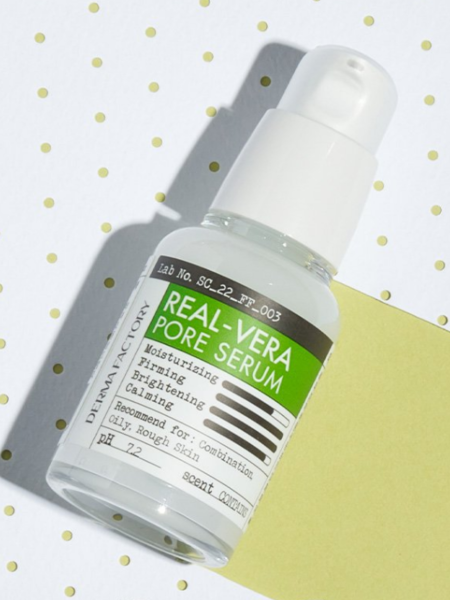 Сыворотка для сужения пор с экстрактом алоэ вера Derma Factory Real Vera Pore Serum Сыворотка для сужения пор с экстрактом алоэ вера Derma Factory Real Vera Pore Serum