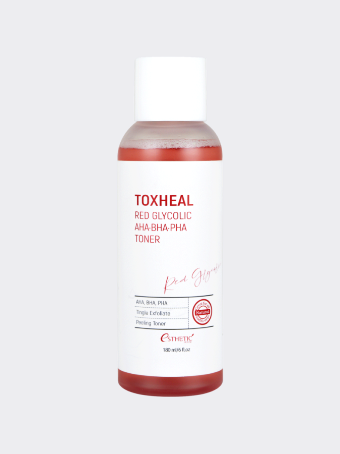Отшелушивающий тонер с комплексом кислот Esthetic House Toxheal Red Glycolic AHA BHA PHA Toner