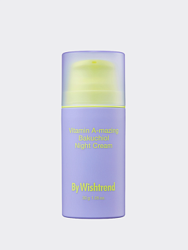 Ночной регенерирующий крем с бакучиолом и ретиналем By Wishtrend Vitamin A-mazing Bakuchiol Night Cream