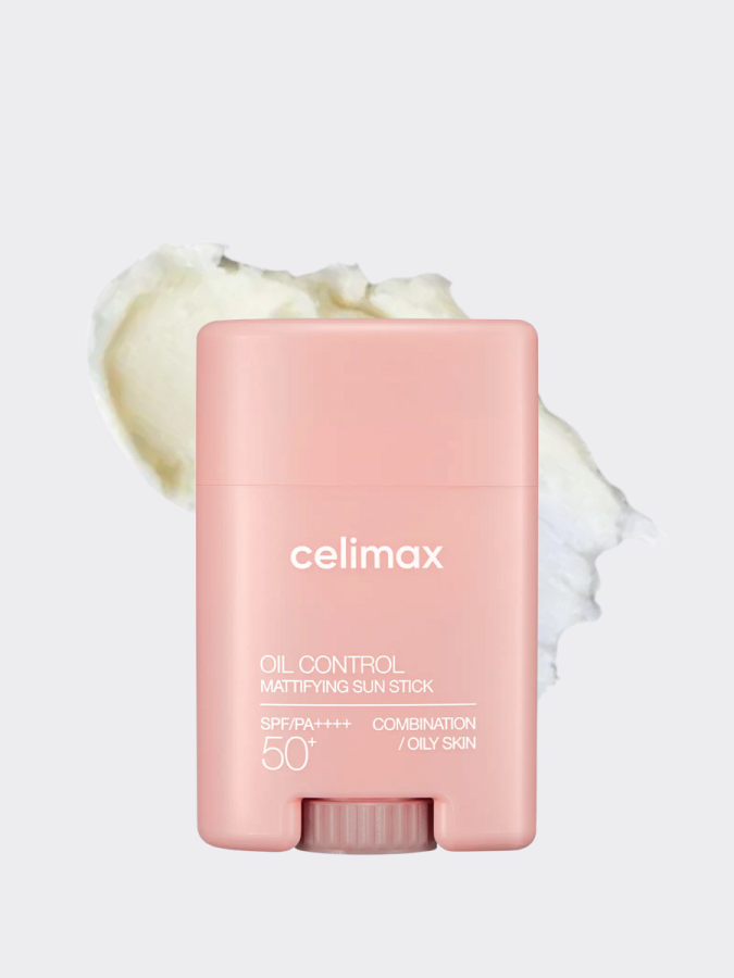Матирующий солнцезащитный стик с растительными экстрактами Celimax Oil Control Mattifying Sun Stick SPF50+ PA++++