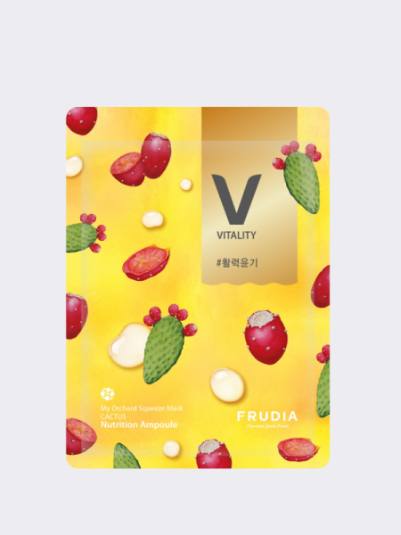 Витализирующая тканевая маска для лица с кактусом FRUDIA My Orchard Squeeze Mask Cactus Витализирующая тканевая маска для лица с кактусом FRUDIA My Orchard Squeeze Mask Cactus