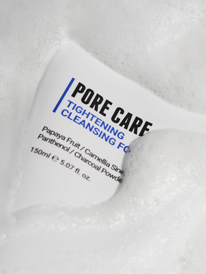 Очищающая пенка для сужения пор ROVECTIN Pore Care Tightening Cleansing Foam