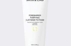 Очищающая маска-пенка для умывания с желтой глиной SKIN&LAB Porebarrier Purifying Clay Mask to Foam