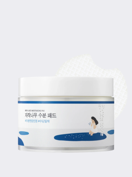 Успокаивающие тонер-диски с берёзовым соком Round Lab Birch Juice Moisturizing Pad