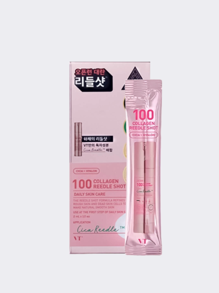 Набор саше-стиков с сывороткой-бустером со спикулами и коллагеном VT Collagen Reedle Shot 100 Stick Pouch Set Набор саше-стиков с сывороткой-бустером со спикулами и коллагеном VT Collagen Reedle Shot 100 Stick Pouch Set