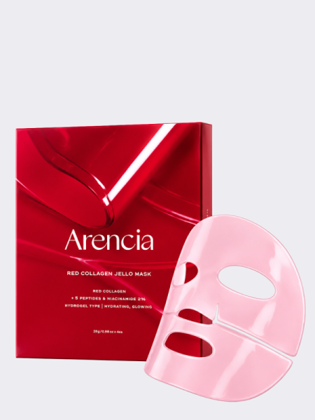Набор укрепляющих гидрогелевых масок с коллагеном и пептидами Arencia Red Collagen Jello Mask