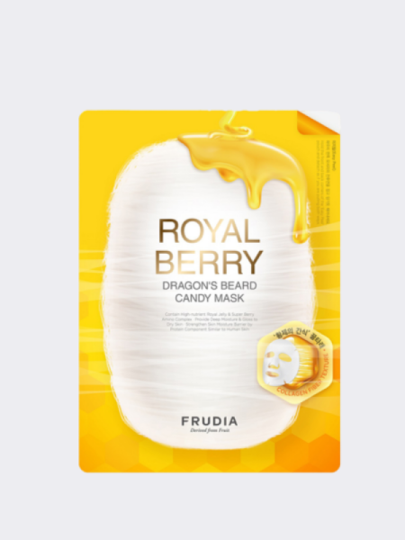 Тающая тканевая маска с экстрактом ягод и прополисом FRUDIA Royal Berry Dragon's Beard Candy Mask