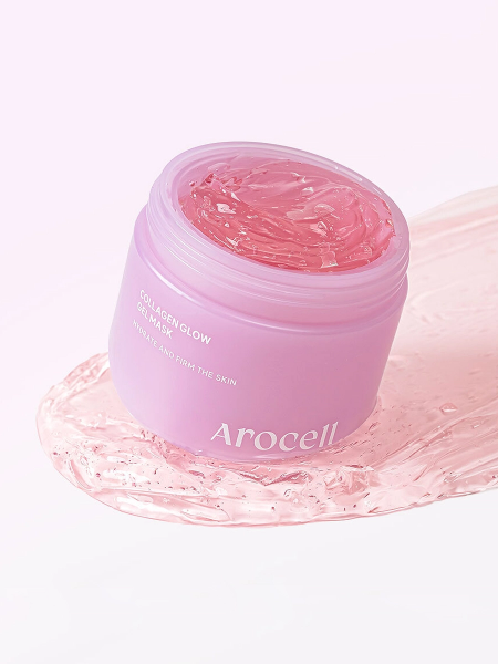 Гелевая маска с экстрактом пиона и коллагеном для сияния кожи Arocell Collagen Glow Gel Mask