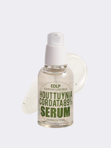 Успокаивающая сыворотка для лица с экстрактом хауттюйнии Derma Factory Houttuynia Cordata 89% Serum
