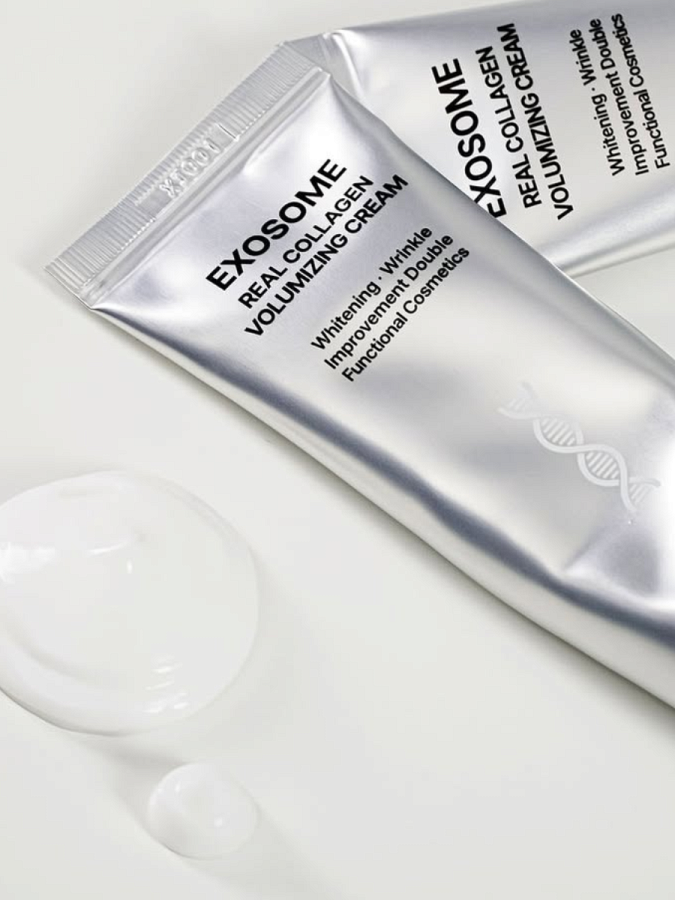 Укрепляющий крем для лица с экзосомами и бакучиолом DR.REBORN Exosome Real Collagen Volumizing Cream