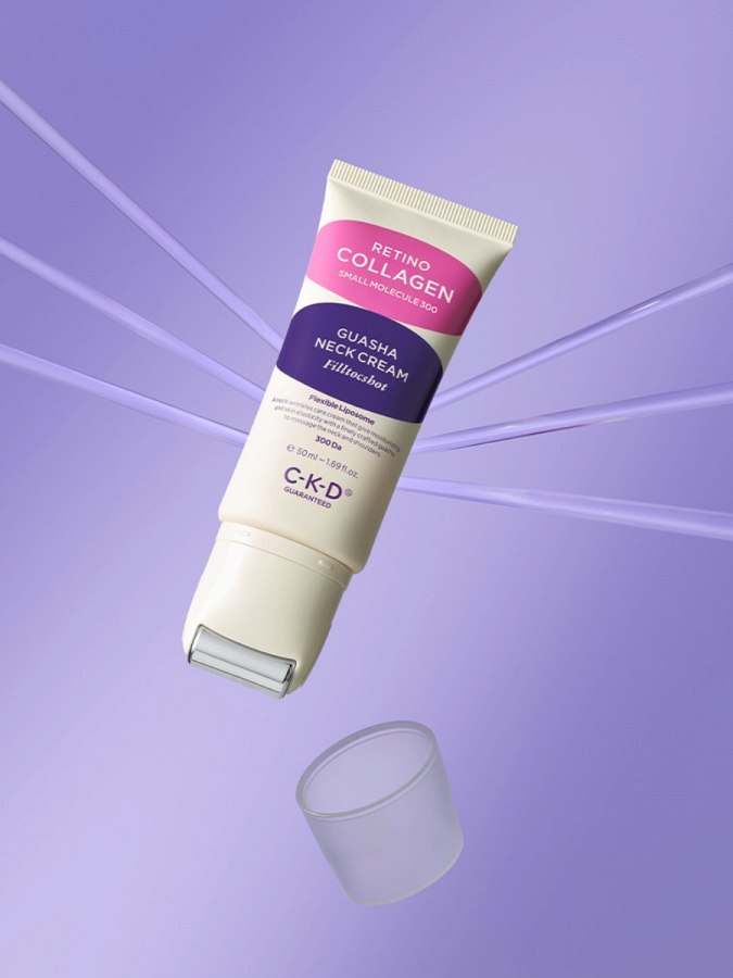 Интенсивный крем-роллер с ретиналем для шеи CKD Retino Collagen Small Molecule 300 Guasha Cream Filltocshot