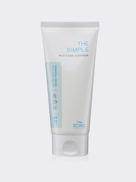 Слабокислотная пенка для умывания Scinic The Simple Mild Foam Cleanser