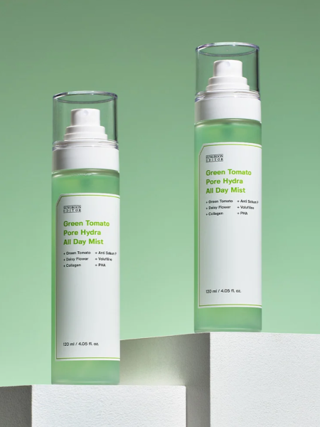 Увлажняющий спрей для лица с экстрактом зелёного томата Sungboon Editor Green Tomato Pore Hydra All Day Mist 
