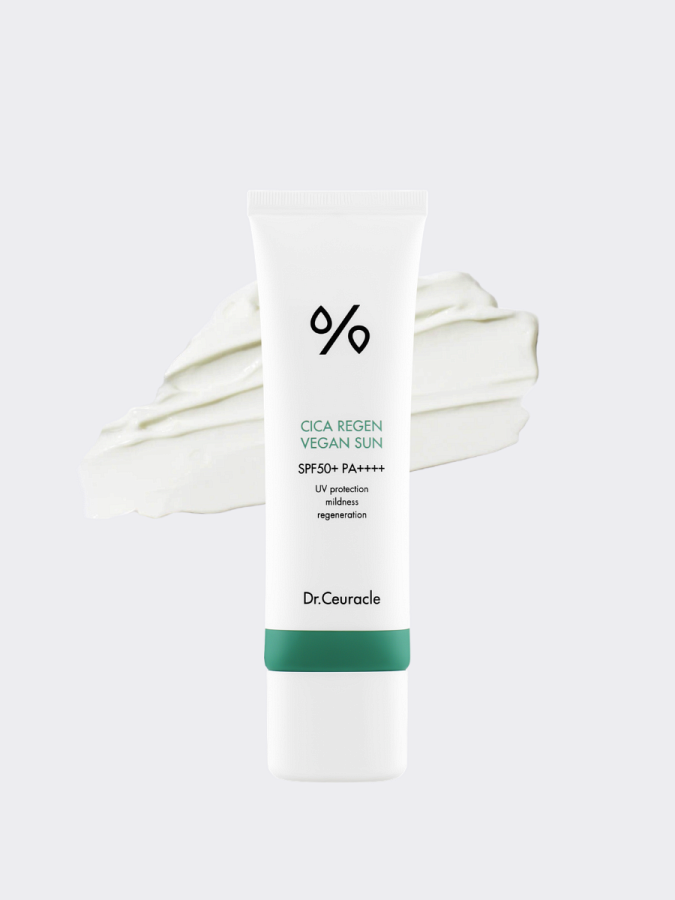 Солнцезащитный веганский крем с центеллой Dr.Ceuracle Cica Regen Vegan Sun SPF 50+ PA++++