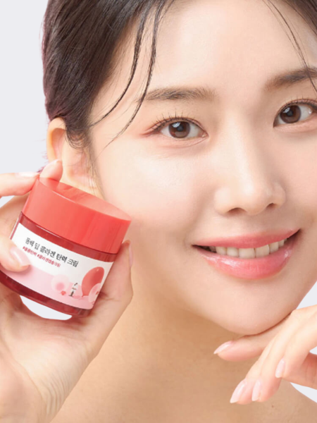 Укрепляющий крем для лица с экстрактом камелии Round Lab Camellia Deep Collagen Firming Cream