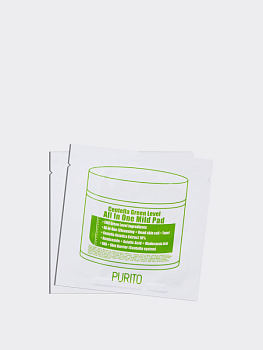 Увлажняющий отшелушивающий пэд с центеллой PURITO Centella Green Level All In One Mild Pad