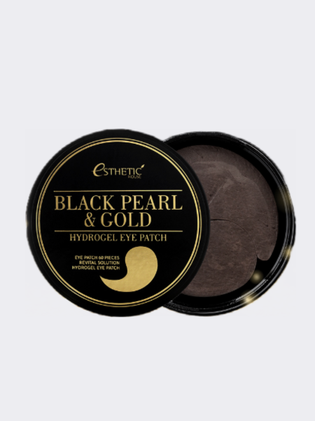 Гидрогелевые патчи для век с экстрактом черного жемчуга ESTHETIC HOUSE Black Pearl&Gold Hydrogel Eye Patch