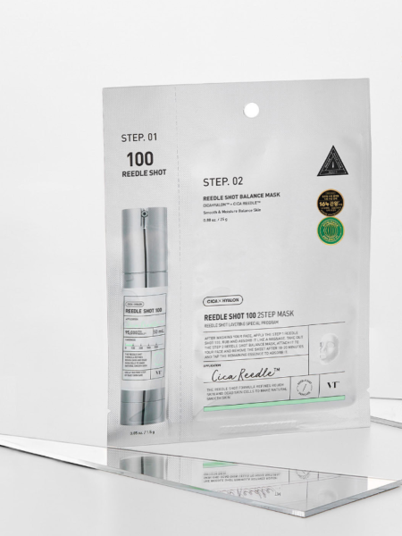 Двухступенчатая маска-бустер со спикулами VT Reedle Shot 100 2-Step Mask Двухступенчатая маска-бустер со спикулами VT Reedle Shot 100 2-Step Mask