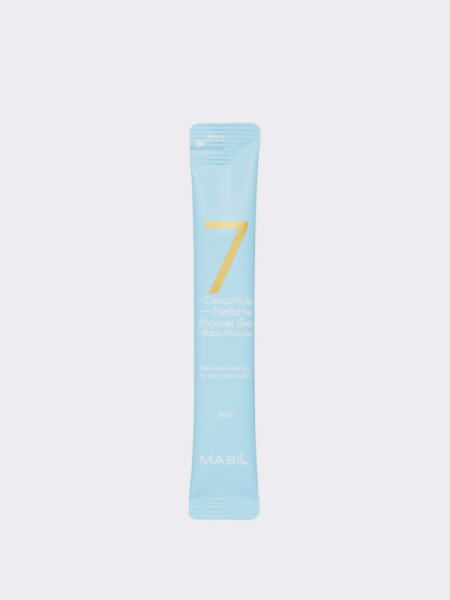 Смягчающий парфюмированный гель для душа с керамидами MINI Masil 7 Ceramide Shower Gel Baby Powder Смягчающий парфюмированный гель для душа с керамидами MINI Masil 7 Ceramide Shower Gel Baby Powder