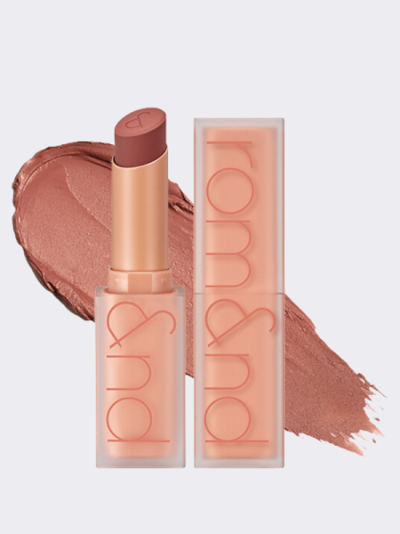 Мягкая кремовая помада в дымном бежевом оттенке rom&nd Zero Matte Lipstick 21 Smoked Beige
