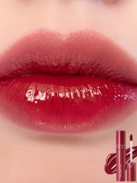 Сочный глянцевый тинт для губ с вишнёвым оттенком rom&nd Juicy Lasting Tint 12 Cherry Bomb
