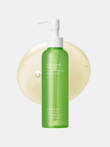 Ампульное гидрофильное масло с экстрактом зелёного томата Sungboon Editor  Green Tomato Double Cleansing Ampoule Oil