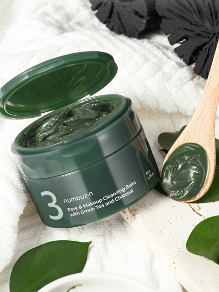 Гидрофильный бальзам Numbuzin No.3 Pore & Makeup Cleansing Balm with Green Tea and Charcoal Гидрофильный бальзам Numbuzin No.3 Pore & Makeup Cleansing Balm with Green Tea and Charcoal