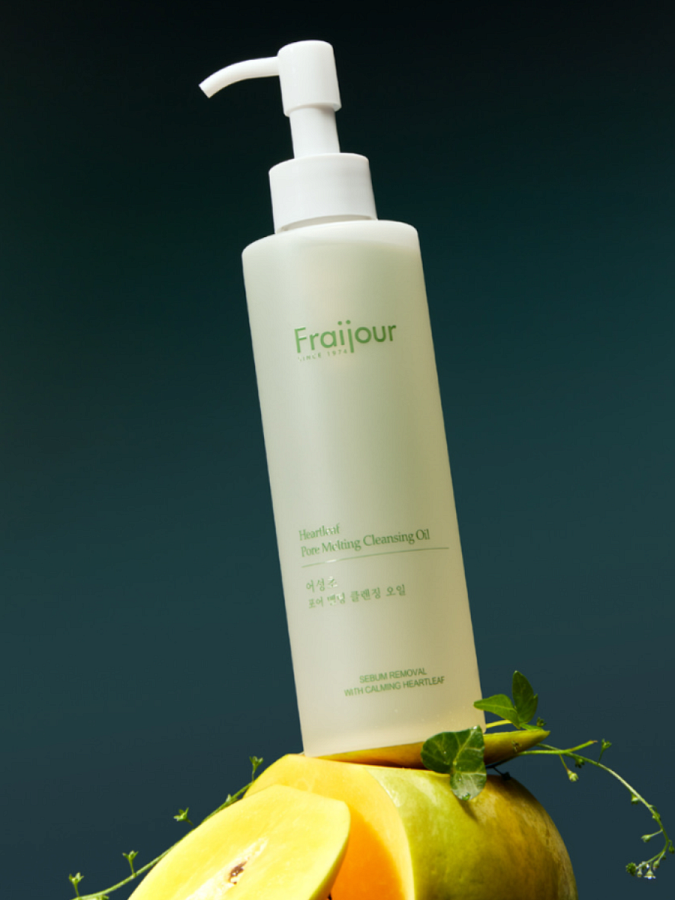 Успокаивающее гидрофильное масло с экстрактом хауттюйнии Fraijour Heartleaf Pore Melting Cleansing Oil