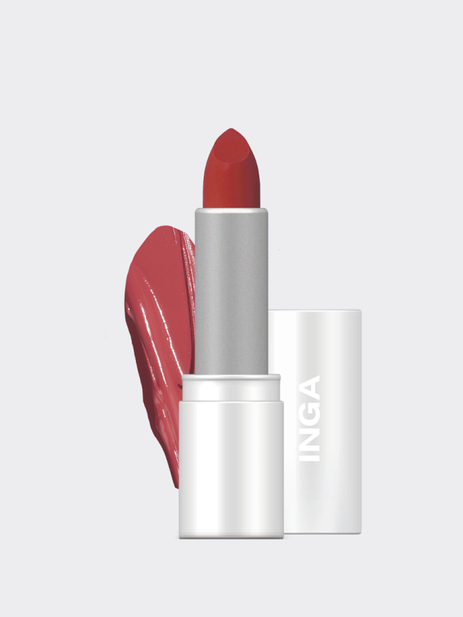 Помада для губ с полуматовым финишем INGA Powder Blur Lipstick Evening Rose
