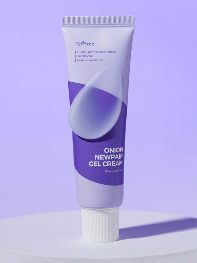 Успокаивающий гель-крем для лица с экстрактом красного лука IsNtree Onion Newpair Gel Cream