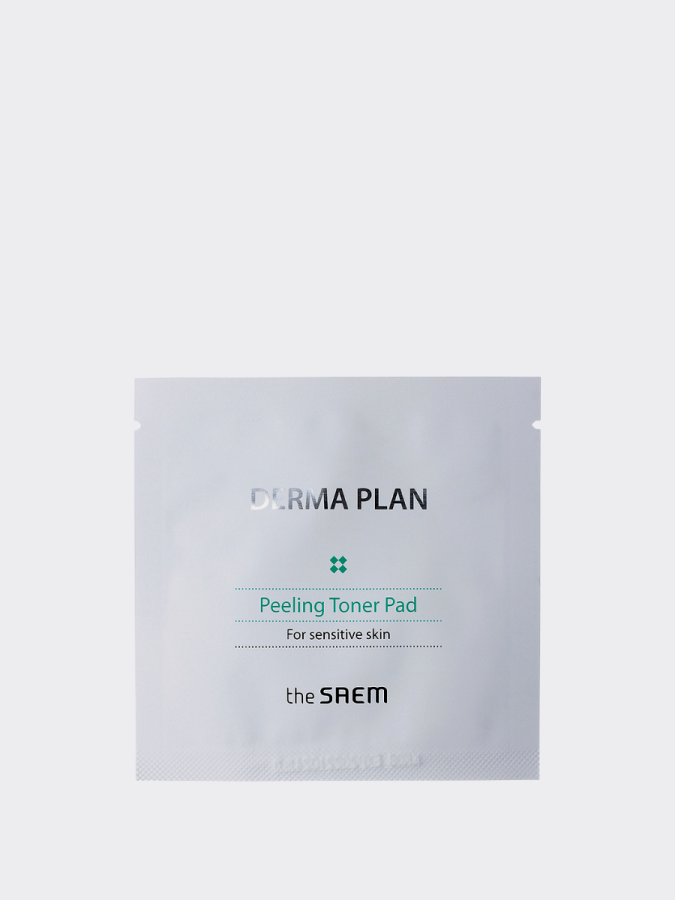 Тонизирующие пилинг-диски для чувствительной кожи The Saem Derma Plan Peeling Toner Pad