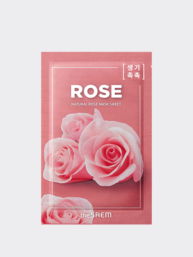 Тонизирующая тканевая маска с экстрактом розы The Saem Natural Rose Mask Sheet
