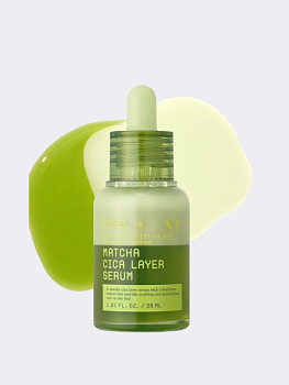 Успокаивающая двухфазная сыворотка с матчей и экстрактом центеллы VT Matcha Cica Layer Serum
