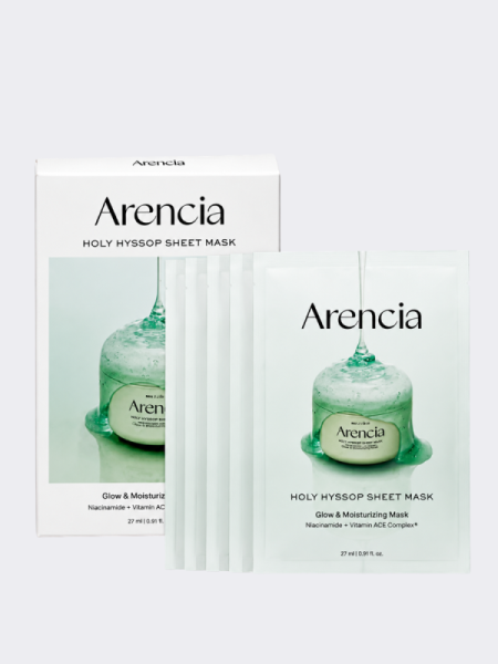 Набор увлажняющих масок для лица с экстрактом иссопа Arencia Holy Hyssop Sheet Mask