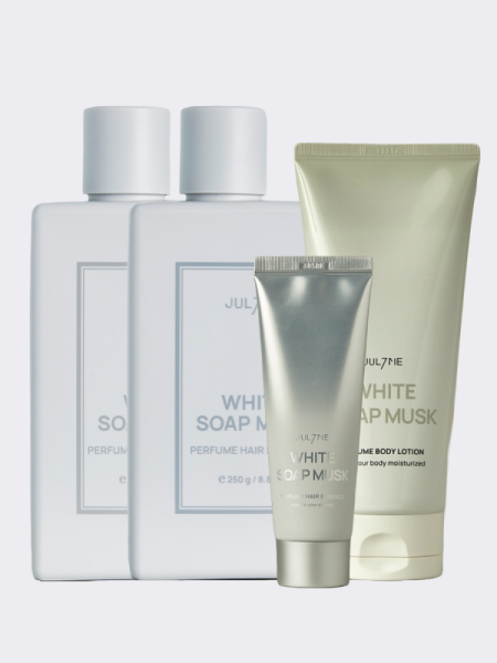 Парфюмированный набор для волос и тела с ароматом мускуса JUL7ME Hair & Body Set White Soap Musk Парфюмированный набор для волос и тела с ароматом мускуса JUL7ME Hair & Body Set White Soap Musk