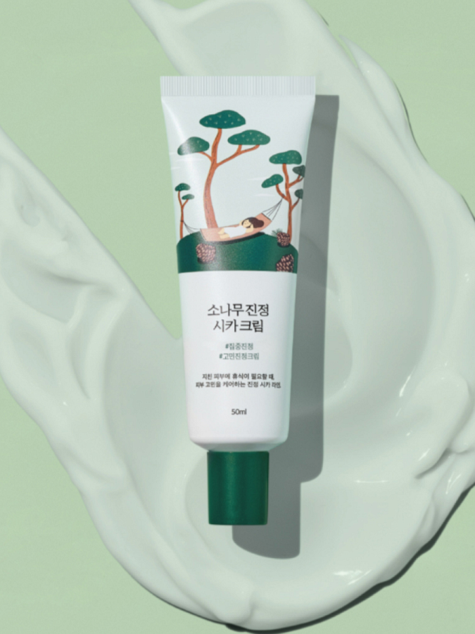 Противовоспалительный крем для лица с экстрактом сосны и центеллы Round Lab Pine Calming Cica Cream