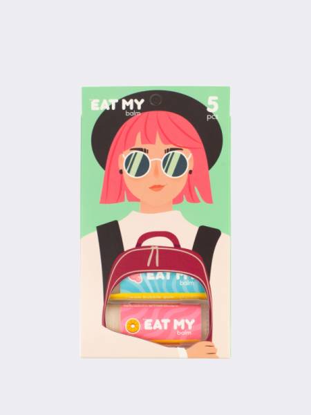 Набор питательных бальзамов для губ  "Заряд Уверенности" Eat My Balm Set Confidence Boost
