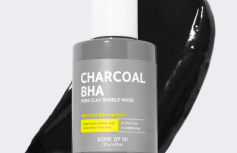 Очищающая пузырьковая маска для лица с древесным углём и BHA Some By Mi Charcoal BHA Pore Clay Bubble Mask