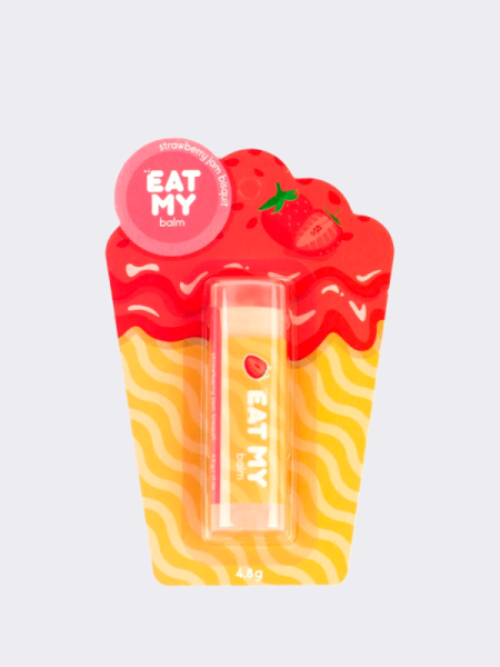 Бальзам для губ с ароматом бисквита с клубничным джемом  EAT MY BALM Strawberry Jam Bisquit